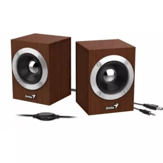 GENIUS Lautsprecher SP-HF280, 2.0, 6W, Holz, braun GENIUS Lautsprecher SP-HF280, 2.0, 6W, Holz, braun