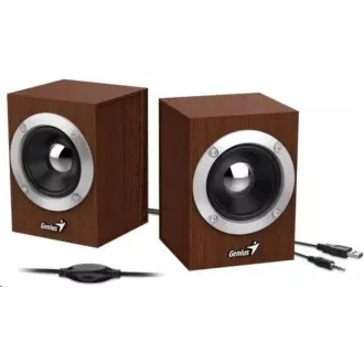 GENIUS Lautsprecher SP-HF280, 2.0, 6W, Holz, braun GENIUS Lautsprecher SP-HF280, 2.0, 6W, Holz, braun