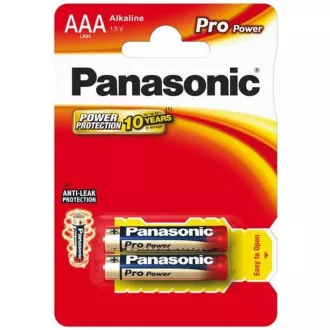 PANASONIC Alkaline Batterien Pro Power LR03PPG / 2BP AAA 1,5V (Blister 2 Stück)