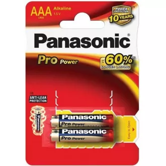 PANASONIC Alkaline Batterien Pro Power LR03PPG / 2BP AAA 1,5V (Blister 2 Stück)