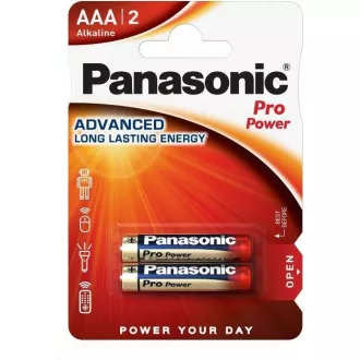 PANASONIC Alkaline Batterien Pro Power LR03PPG / 2BP AAA 1,5V (Blister 2 Stück)