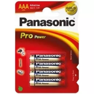 PANASONIC Alkaline Batterien Pro Power LR03PPG / 4BP AAA 1,5V (Blister 4 Stück)