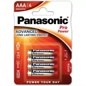 PANASONIC Alkaline Batterien Pro Power LR03PPG / 4BP AAA 1,5V (Blister 4 Stück)