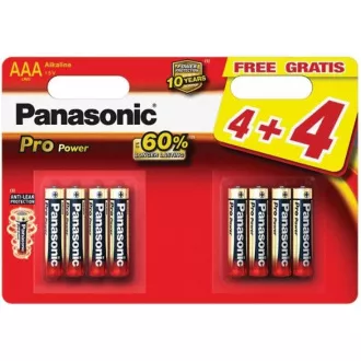 PANASONIC Alkalibatterien - Pro Power AAA 4 4F 1, 5V Packung - 8 Stück PANASONIC Alkalibatterien - Pro Power AAA 4 4F 1, 5V Packung - 8 Stück