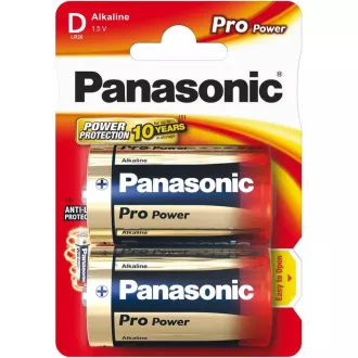 PANASONIC Alkaline Batterien Pro Power LR20PPG / 2BP D 1, 5V (Blister 2 Stück)