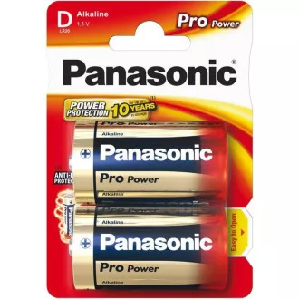 PANASONIC Alkaline Batterien Pro Power LR20PPG / 2BP D 1, 5V (Blister 2 Stück)