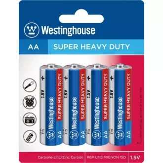 PANASONIC Zink-Kohle-Batterien Rot Zink R6RZ / 4BP EU AA 1.5V (Blister 4 Stück)
