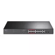 TP-Link CCTV-Switch TL-SL1218MP (16x100Mbps, 2xGbE/2xSFP Combo-Uplink, 16xPoE , 250W)