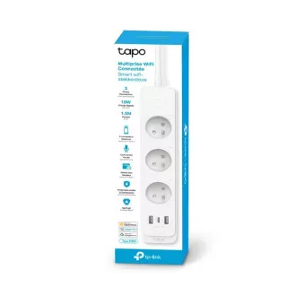 TP-Link Tapo P300 smart WiFi Verlängerungskabel (3x230V, 2xUSB-A, 1xUSB-C, 2300W, 10A, 2, 4 GHz, BT)