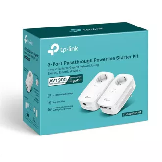 TP-Link TL-PA8033P KIT Pass-Through Powerline-Set (AV1300, 3xGbE, 1xGbE, HomePlug AV2) TP-Link TL-PA8033P KIT Pass-Through Powerline-Set (AV1300, 3xGbE, 1xGbE, HomePlug AV2)