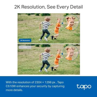 TP-Link Tapo C510W Außenkamera, (3MP, PTZ, 2K 1296p, WiFi, IR 30m, micro SD Karte)