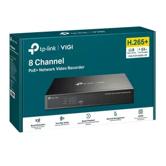 TP-Link VIGI NVR1008H-8P, Videorekorder, 8 Kanäle, 8xPoE, 1x100Mb/s LAN, 1xVGA, 1xHDMI, 2xUSB2.0