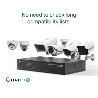 TP-Link VIGI NVR1008H-8P, Videorekorder, 8 Kanäle, 8xPoE, 1x100Mb/s LAN, 1xVGA, 1xHDMI, 2xUSB2.0
