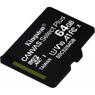 Kingston 64-GB-MikrofonSDXC Canvas Select Plus 100R A1 C10-Karte + SD-Adapter