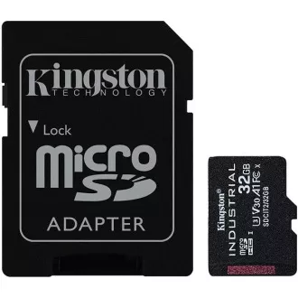 Kingston 32GB microSDHC Industrial C10 A1 pSLC-Karte + SD-Adapter