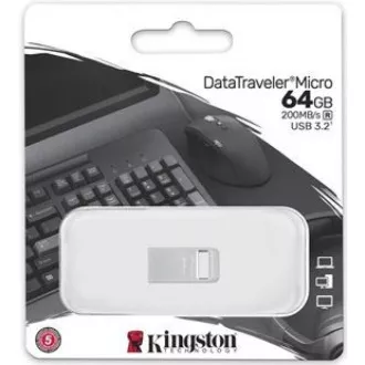 Kingston 64GB DataTraveler Micro 200MB/s Metall USB 3.2 Gen 1