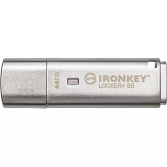 Kingston 64GB IKLP50 IronKey Locker  50 AES USB, mit 256bit Verschlüsselung