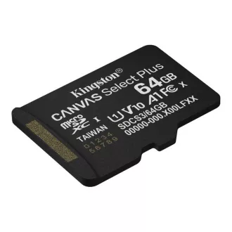Kingston MicroSDXC 64GB Canvas Select Plus, U1, V10, A1