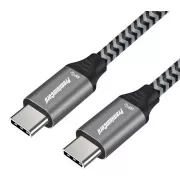 PREMIUMCORD USB 3.2 Gen 1 USB-C Kabel (M/M), Baumwollgeflecht, 1, 5m