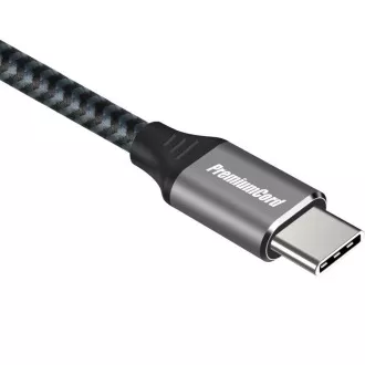 PREMIUMCORD USB 3.2 Gen 1 USB-C Kabel (M/M), Baumwollgeflecht, 1, 5m
