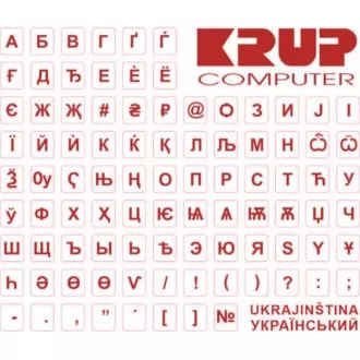 PremiumCord Tastaturaufkleber Ukrainisch, rot PremiumCord Tastaturaufkleber Ukrainisch, rot