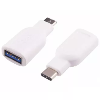 PremiumCord Adapter USB 3.1 Stecker C - USB 3.0 A (M/F), OTG, weiß