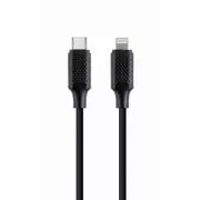 GEMBIRD USB 2.0 Typ-C zu Ligtning (CM/8pinM) Kabel, 1, 5m, Daten, schwarz