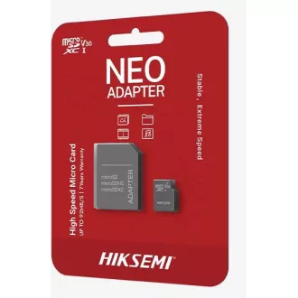 HIKSEMI MicroSDXC-Karte 128GB, C10, UHS-I, (R:92MB/s, W:40MB/s)   Adapter