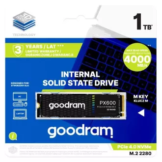 GOODRAM SSD PX600 250GB, PCIe Gen4x4, M.2 2280, (R:5000/W:1700MB/s)