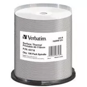 VERBATIM CD-R (100er Pack) Spindel / AZO / 52x / 700MB / Thermodruckbar Keine ID-Marke