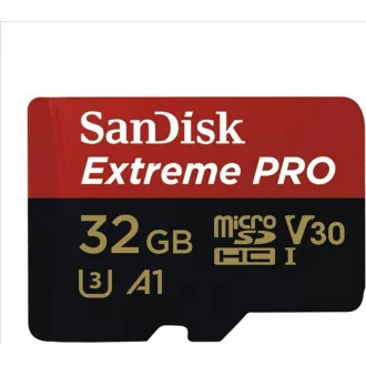 SanDisk MIcroSDHC-Karte 32GB Extreme PRO (100MB/s, Klasse 10 UHS-I V30) + Adapter