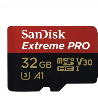 SanDisk MIcroSDHC-Karte 32GB Extreme PRO (100MB/s, Klasse 10 UHS-I V30) + Adapter SanDisk MIcroSDHC-Karte 32GB Extreme PRO (100MB/s, Klasse 10 UHS-I V30) + Adapter