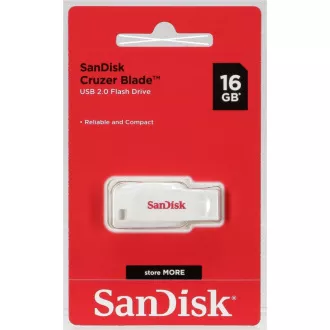SanDisk Flash Disk 16GB Cruzer Blade, USB 2.0, weiß