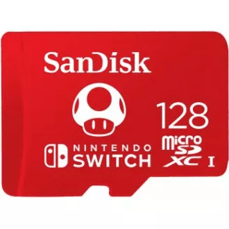 SanDisk MicroSDXC Karte 128GB für Nintendo Switch (R: 100/W: 90 MB/s, UHS-I, V30, U3, C10, A1) Lizenzprodukt, Super Mario