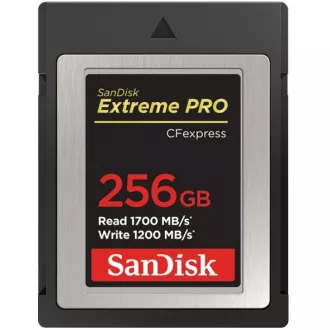 SanDisk Extreme Pro CFexpress Karte 256GB, Typ B, 1700MB/s Lesen, 1200MB/s Schreiben
