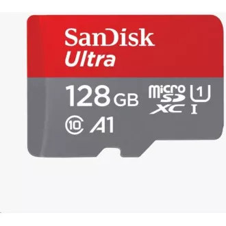 SanDisk MicroSDXC-Karte 128GB Ultra (100MB/s, Klasse 10, Android) + Adapter