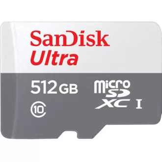 SanDisk MicroSDXC 512GB Ultra Karte (100MB/s, Klasse 10, Android) + Adapter