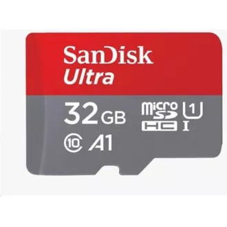 SanDisk MicroSDXC 32GB Ultra Karte (120 MB/s, A1 Klasse 10 UHS-I, Android) + Adapter