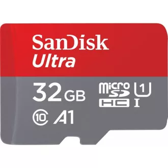 SanDisk MicroSDXC 32GB Ultra Karte (120 MB/s, A1 Klasse 10 UHS-I, Android) + Adapter
