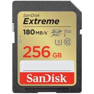SanDisk SDXC-Karte 256GB Extreme (190 MB/s Klasse 10, UHS-I U3 V30)