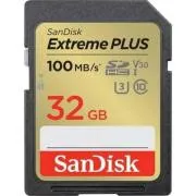 SanDisk SDHC-Karte 32GB Extreme PLUS (100 MB/s Klasse 10, UHS-I U3 V30)