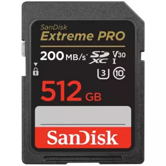 SanDisk SDXC-Karte 512GB Extreme PRO (200 MB/s Klasse 10, UHS-I U3 V30)