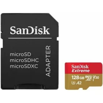 SanDisk micro SDXC Karte 128GB Extreme (190 MB/s Klasse 10, UHS-I U3 V30) Adapter SanDisk micro SDXC Karte 128GB Extreme (190 MB/s Klasse 10, UHS-I U3 V30) Adapter