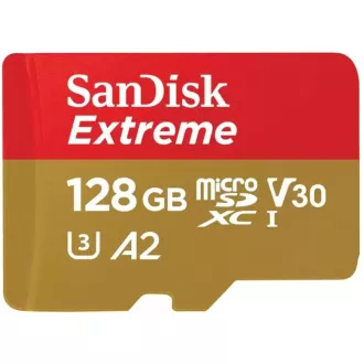 SanDisk micro SDXC Karte 128GB Extreme (190 MB/s Klasse 10, UHS-I U3 V30) Adapter SanDisk micro SDXC Karte 128GB Extreme (190 MB/s Klasse 10, UHS-I U3 V30) Adapter