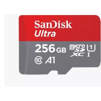 SanDisk MicroSDXC-Karte 256GB Ultra (150 MB/s, A1 Klasse 10 UHS-I)   Adapter