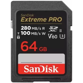 SanDisk SDXC-Karte 64GB Extreme PRO (280 MB/s Klasse 10, UHS-II V60)