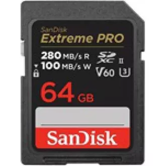 SanDisk SDXC-Karte 64GB Extreme PRO (280 MB/s Klasse 10, UHS-II V60)