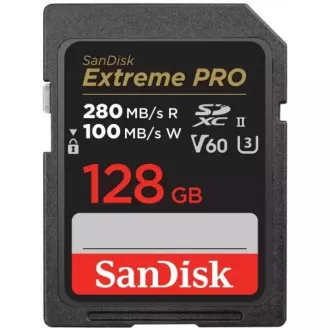 SanDisk SDXC-Karte 128GB Extreme PRO (280 MB/s Klasse 10, UHS-II V60) SanDisk SDXC-Karte 128GB Extreme PRO (280 MB/s Klasse 10, UHS-II V60)