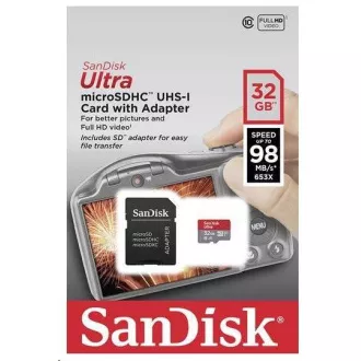 SanDisk MicroSDXC-Karte 128GB Ultra (140MB/s, A1 Klasse 10 UHS-I) Adapter SanDisk MicroSDXC-Karte 128GB Ultra (140MB/s, A1 Klasse 10 UHS-I) Adapter