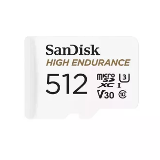 SanDisk MicroSDXC-Karte 512GB High Endurance (R:100/W:40 MB/s, C10, U3, V30) Adapter SanDisk MicroSDXC-Karte 512GB High Endurance (R:100/W:40 MB/s, C10, U3, V30) Adapter
